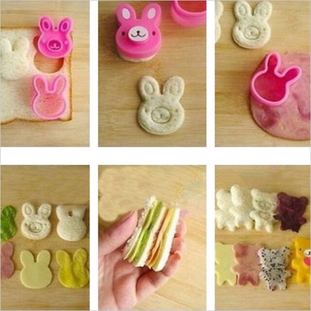  ψήσιμο Mold Ζώο για Σάντουιτς Μπισκότα Κέικ Ψωμί Πλαστική ύλη Φτιάξτο Μόνος Σου