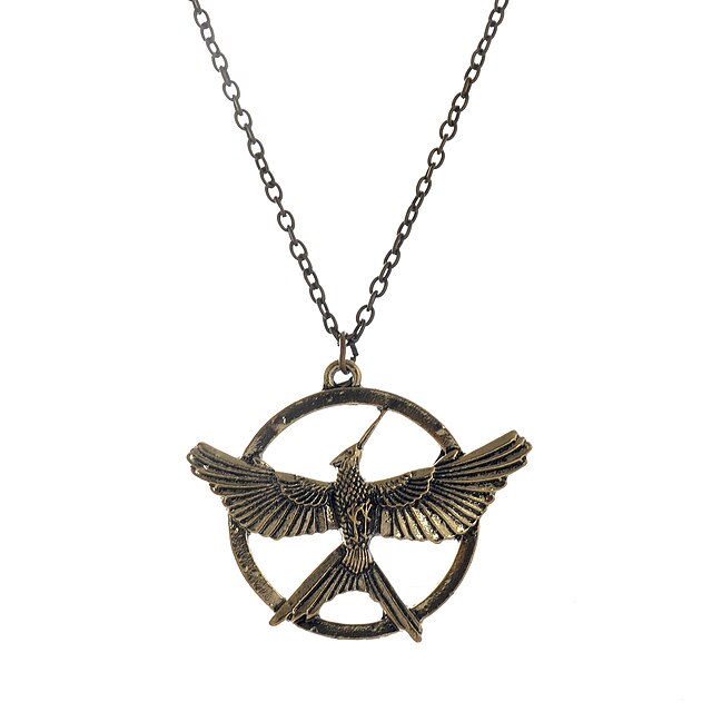  Europen Style Bronze Alloy Flying Bird Pendant Necklace