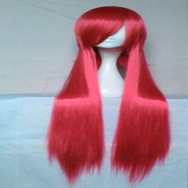 Cosplay Costume Wig Synthetic Wig Straight Straight Wig Red Synthetic Hair Red