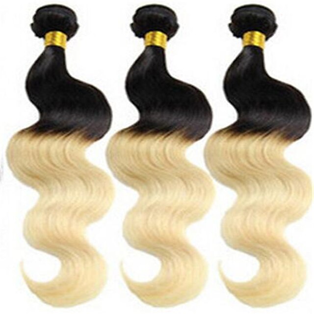  3 csomag Brazil haj Hullámos haj Klasszikus Szűz haj Ombre Emberi haj sző Human Hair Extensions