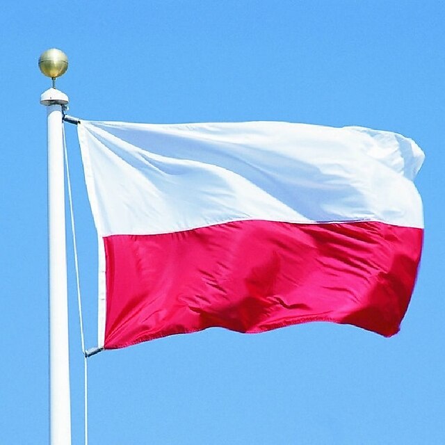  90x150cm Πολωνία Πολωνικά εθνικό έμβλημα μεγάλη εξωτερική Πολωνία σημαία καλύτερη τιμή (χωρίς κοντάρι)