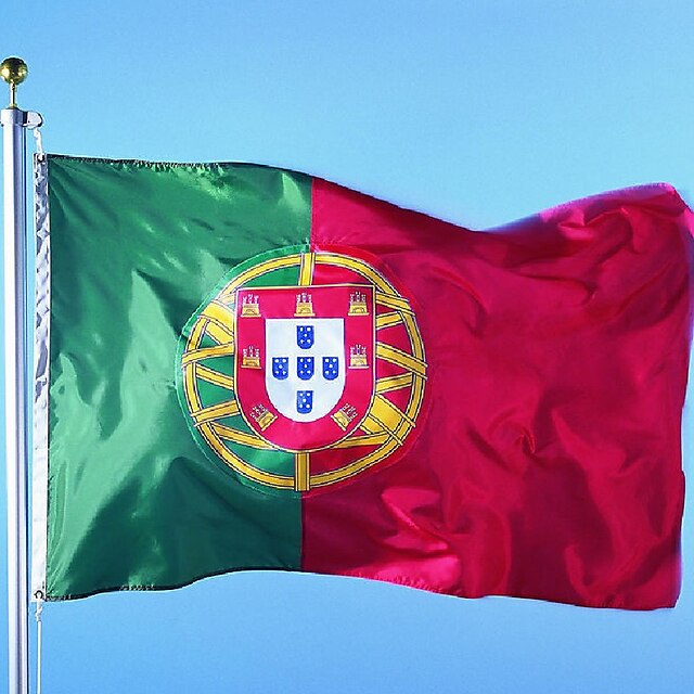  150x90cm portugali lippu 3x5ft portugali maan lipun lippu portugali lippu (ilman lipputanko)
