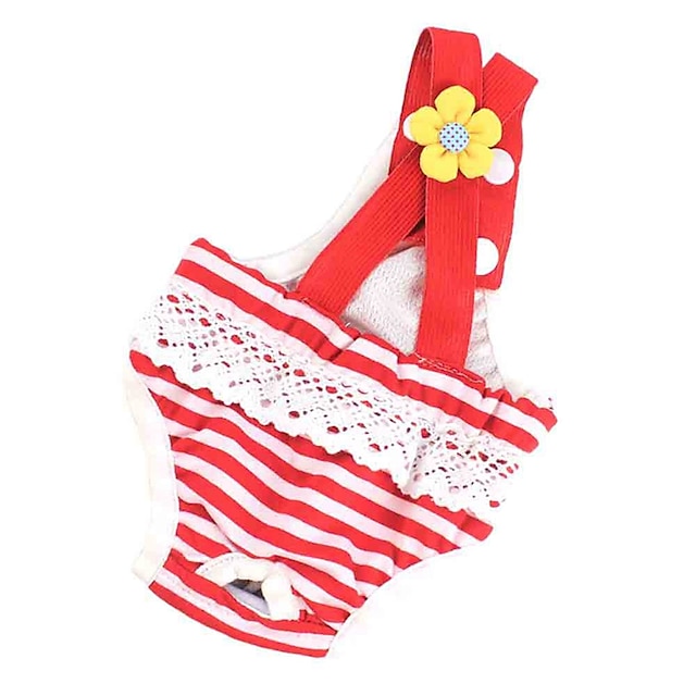  Dog Pants Puppy Clothes Stripes Casual / Daily Dog Clothes Puppy Clothes Dog Outfits Red / White Blue Costume for Girl and Boy Dog Cotton XS S M L XL XXL