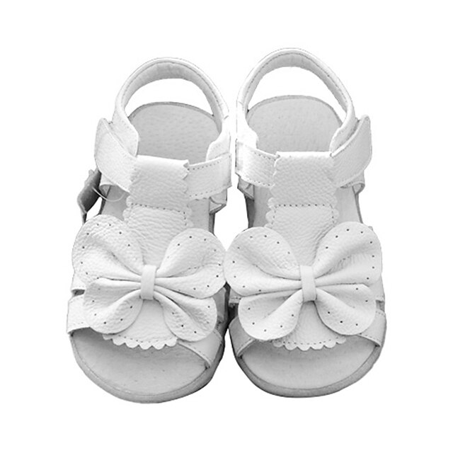  Girls' Shoes Casual Open Toe Leather Sandals White