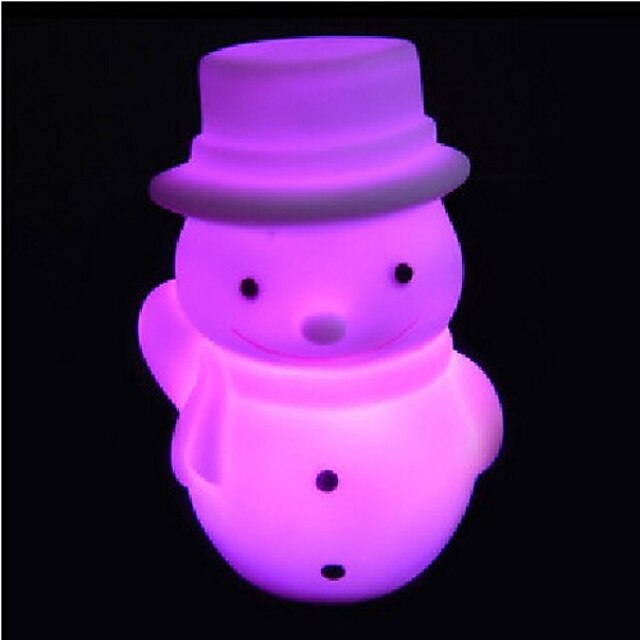  צבע-שינוי קריאייטיב שלג חג המולד הוביל מתנת חג מולד צורך מנורת לילה צבעונית