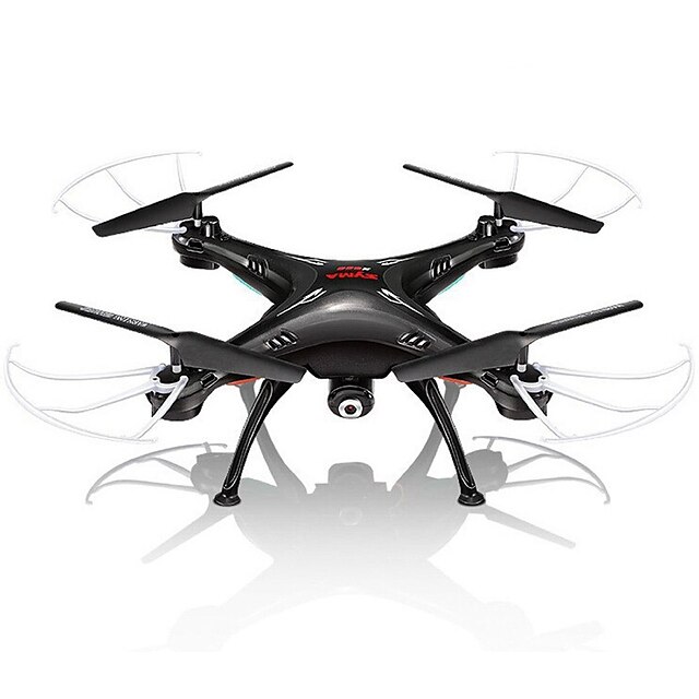  RC Drone SYMA X5SW 4 Kanaler 6 Akse 2.4G Med 0.3MP HD-kamera Fjernstyrt quadkopter FPV / Hodeløs Modus / Flyvning Med 360 Graders Flipp Fjernkontroll / Kamera / USB-kabel / Med kamera