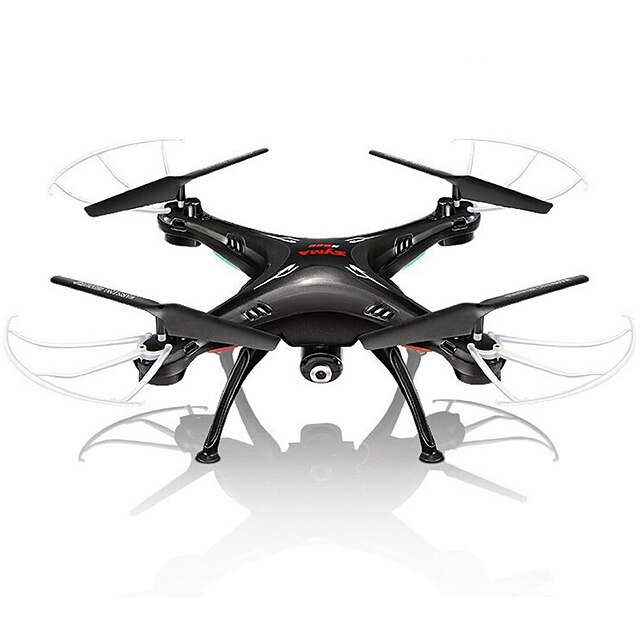  RC Ρομποτάκι SYMA X5SW 4 Kανάλια 6 άξονα 2,4 G Με 0.3MP κάμερα HD Ελικόπτερο RC με τέσσερις έλικες FPV / Λειτουργία άμεσου ελέγχου / Περιστροφική πτήση 360 μοιρών / Φωτογραφική μηχανή / Με κάμερα