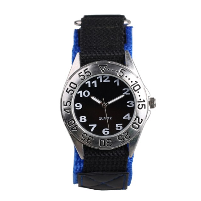  Homens Relógio de Moda Quartzo Azul Impermeável Analógico Casual - Preto / Azul