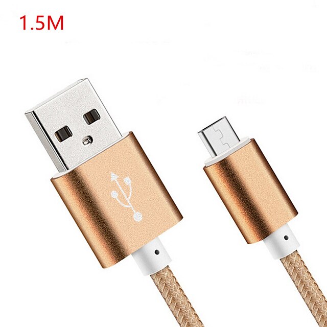  USB 2.0 Καλώδιο 1m-1.99m / 3ft-6ft Κανονικό Νάιλον Προσαρμογέας καλωδίου USB Για Huawei / LG / Nokia