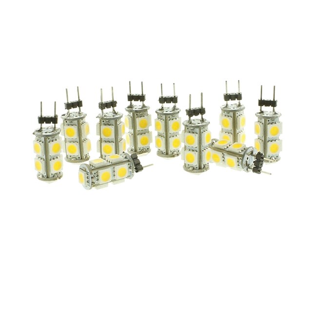  1 W LED szpotlámpák 110-130 lm G4 T 9 LED gyöngyök SMD 5050 Dekoratív Meleg fehér Hideg fehér Természetes fehér 12 V / 10 db. / RoHs
