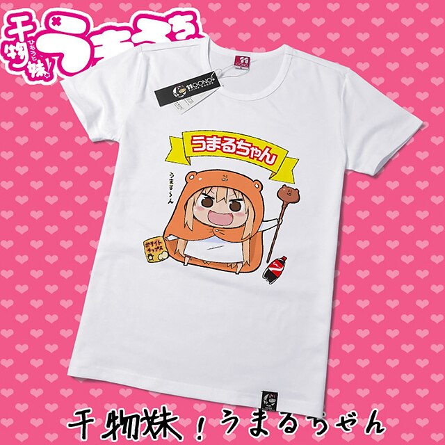  Inspirado por Himouto Cosplay Animé Disfraces de cosplay Japonés Cosplay de la camiseta Estampado Manga Corta Camiseta Para Unisex