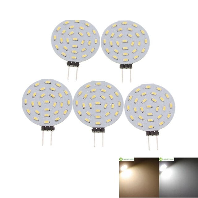  SENCART 5 Stück 2W 3000-3500/6000-6500lm G4 LED Spot Lampen MR11 36 LED-Perlen SMD 3014 Dekorativ Warmes Weiß / Kühles Weiß 12V / RoHs