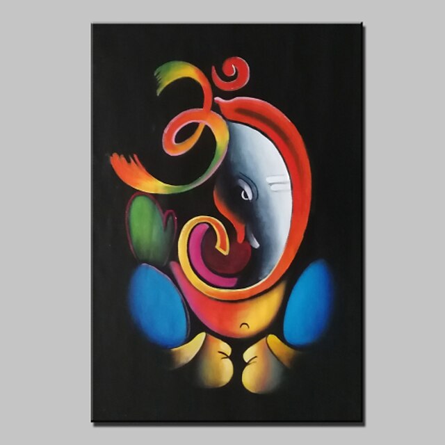  Hang festett olajfestmény Kézzel festett - Absztrakt Modern Tartalmazza belső keret / Nyújtott vászon