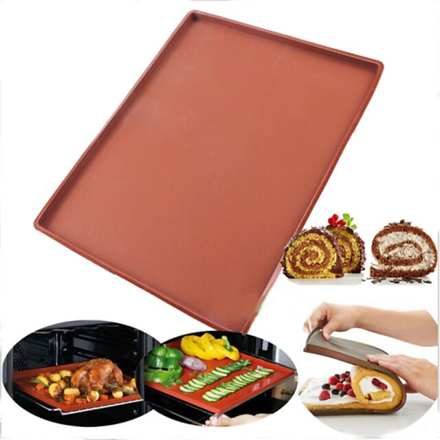  Non-Stick Silicone Swiss Roll Pad Oven Mat Baking Cake Pad Bakeware Baking Tools