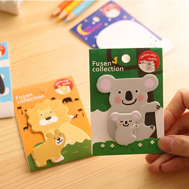  Animal Parent-child Self-Stick Notes(1 PCS)