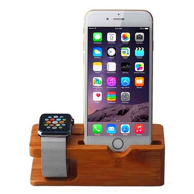 Desk Apple Watch / iPhone 6 Plus / iPhone 6s Mount Stand Holder Other Apple Watch / iPhone 6 Plus / iPhone 6s Wooden Holder