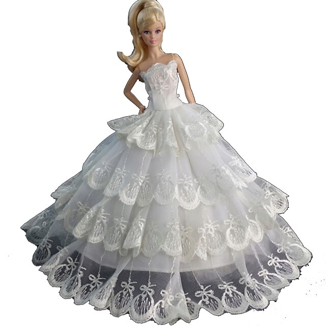  Doll accessories Doll Clothes Doll Dress Wedding Dress Party / Evening Wedding Ball Gown Tulle Lace Organza For 11.5 Inch Doll Handmade Toy for Girl's Birthday Gifts  Doll Not Included / Kids