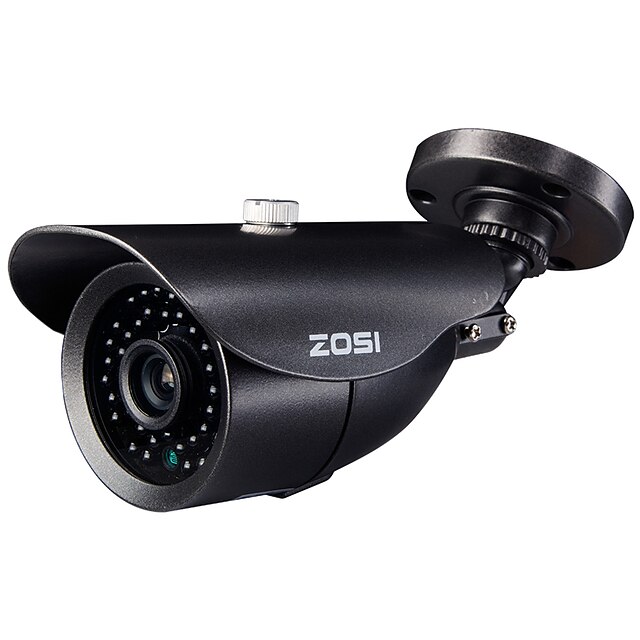  ZOSI® 720P HD Hybrid 4-in-1 Surveillance Weatherproof Bullet Security Camera Infrared LEDs 120ft IR Distance For HD-analog DVR Night Vision Home Security Surveillance Cameras 