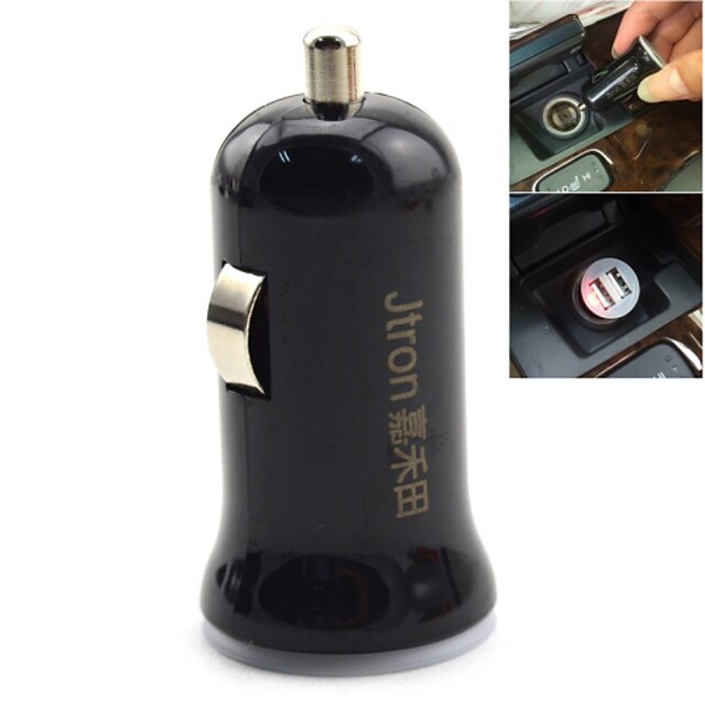  Jtron 12V-24V Car Charger Dual USB Port Smart Light for iPhone Samsung and Others