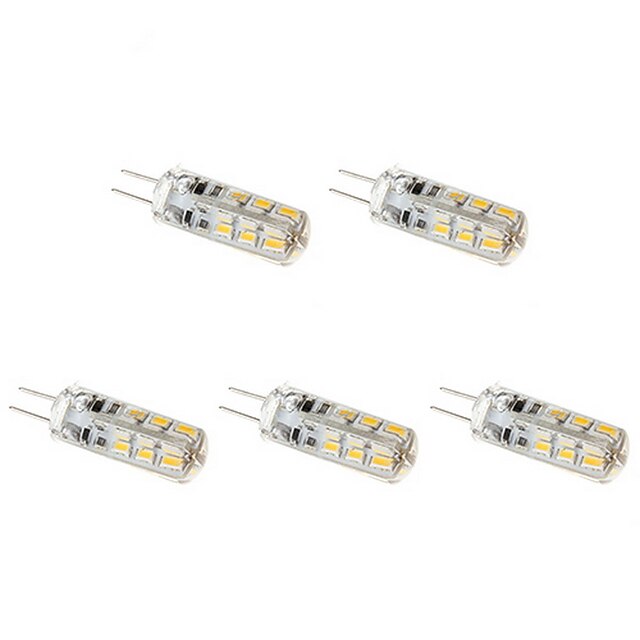  YWXLight® 5PCS G4 3W 24LED LED Bi-pin Lights Warm White Cool White Natural White Led Corn Bulb Chandelier Lamp DC 12V