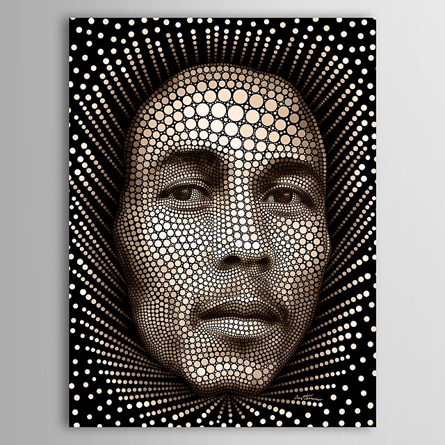  People Digital Circlism Circle Bob Marley Portrait by Ben Heine Canvas Print From Ready to Hang 7 Wall Arts®