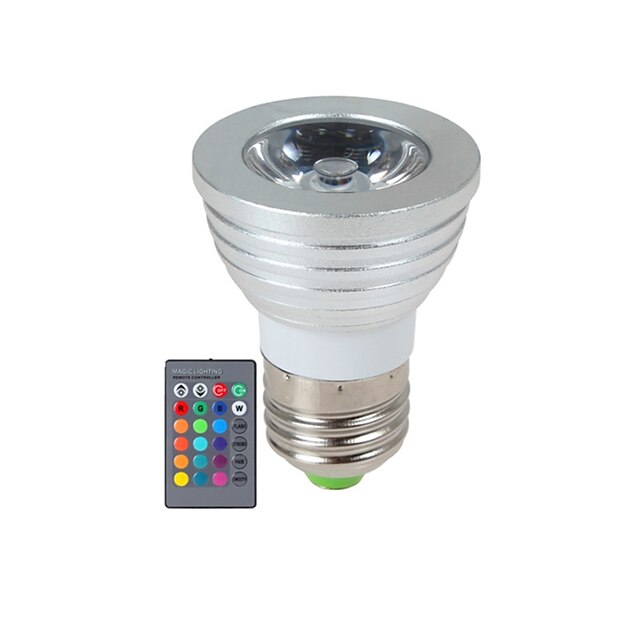  2.5 W LED szpotlámpák 270 lm E14 GU10 E26 / E27 1 LED gyöngyök Nagyteljesítményű LED Tompítható Távvezérlésű RGB 85-265 V / 1 db.
