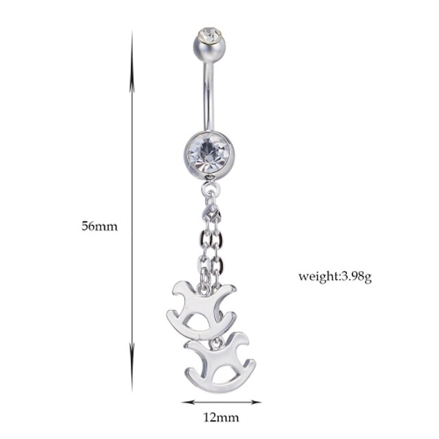  Women's Body Jewelry Navel Ring / Belly Piercing Silver Unique Design / Party / Casual Stainless Steel / Alloy Costume Jewelry For Casual Summer