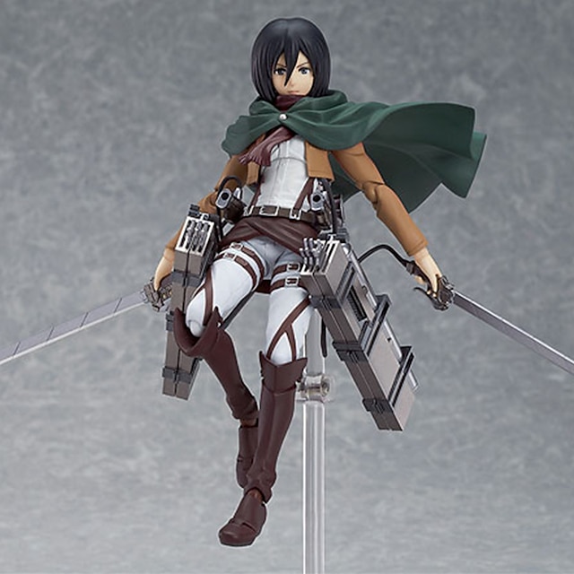  Anime Action Figurer Inspirert av Attack on Titan Mikasa Ackermann PVC 14 cm CM Modell Leker Dukke / figur / figur