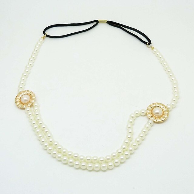  Imitation Pearl Head Chain Headpiece Classical Feminine Style