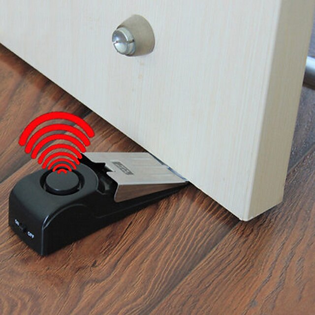  Portable Electrical Door Stop Alarm Bell Security Wedge Siren Alert Door Stopper