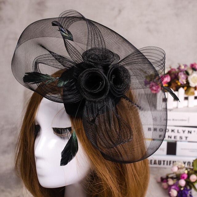  flor pena cabelo chapéu véu fascinator jóias para festa de casamento