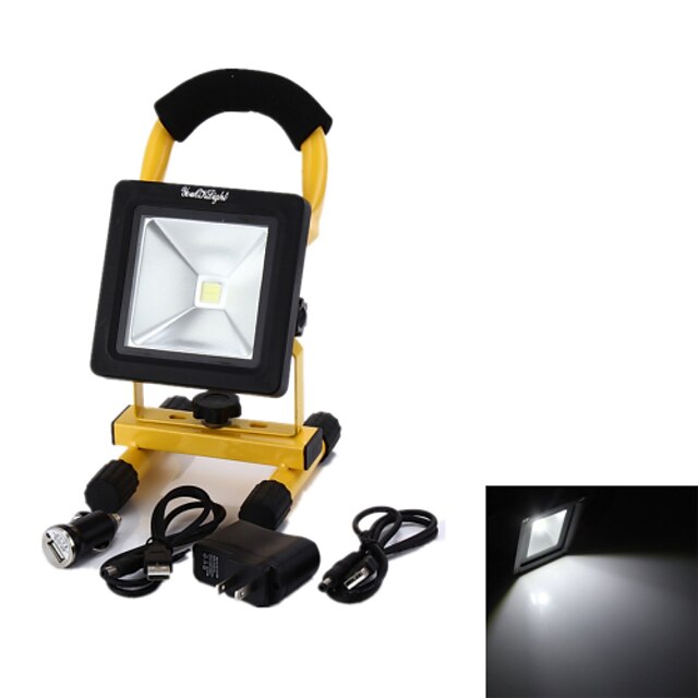  LED Floodlight 1 COB 850 lm Cold White 6000K K Rechargeable Waterproof AC 220-240 AC 110-130 V
