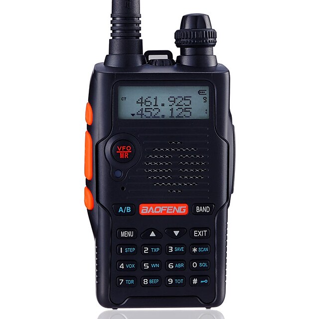  BAOFENG UV-5R5TH-BLK Hordozható / Digitális Hangvezérlés / Kettős csatornafigyelés / Kettős csatornafigyelés kijelző 1.5KM-3KM 1.5KM-3KM 128 1800mAh 5W/1W Kézi adóvevő Két Way Radio / 136-174MHz