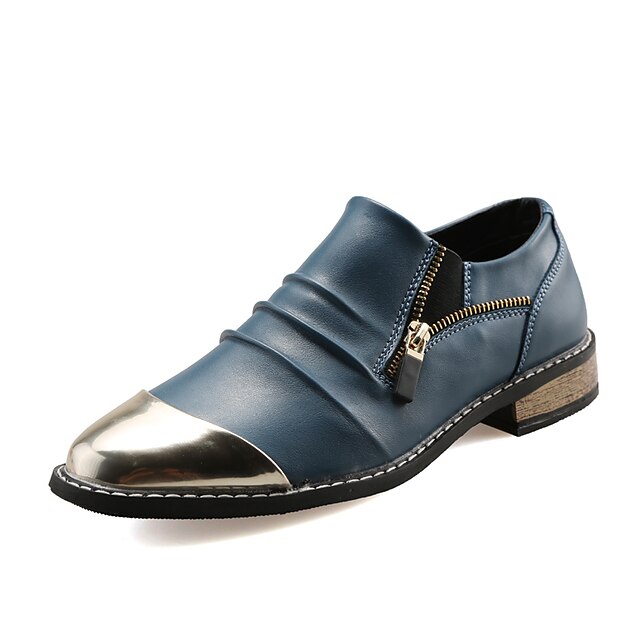  Homme Chaussures Cuir Eté / Automne Confort Mocassins et Chaussons+D6148 Noir / Marron / Bleu / Mariage / Soirée & Evénement / Chaussures en cuir