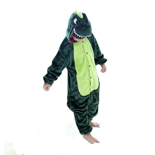 Toys & Hobbies Cosplay & Costumes | Kids Kigurumi Pajamas Dinosaur Animal Onesie Pajamas Flannel Toison Green / Pink Cosplay For