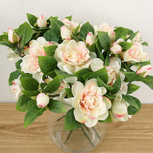  1 Tak Zijde Gardenia Bloemen voor op tafel Kunstbloemen