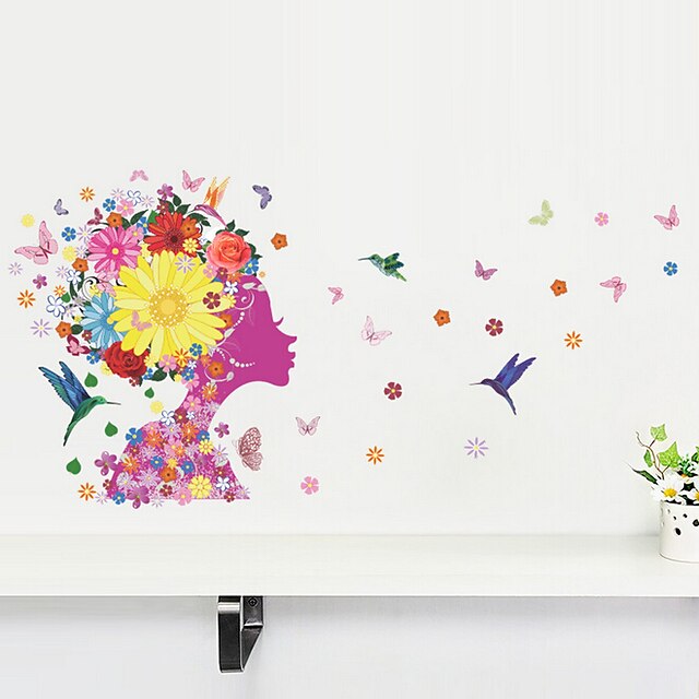  Blomster Veggklistremerker Fly vægklistermærker Dekorative Mur Klistermærker Materiale Kan fjernes Hjem Dekor Veggoverføringsbilde