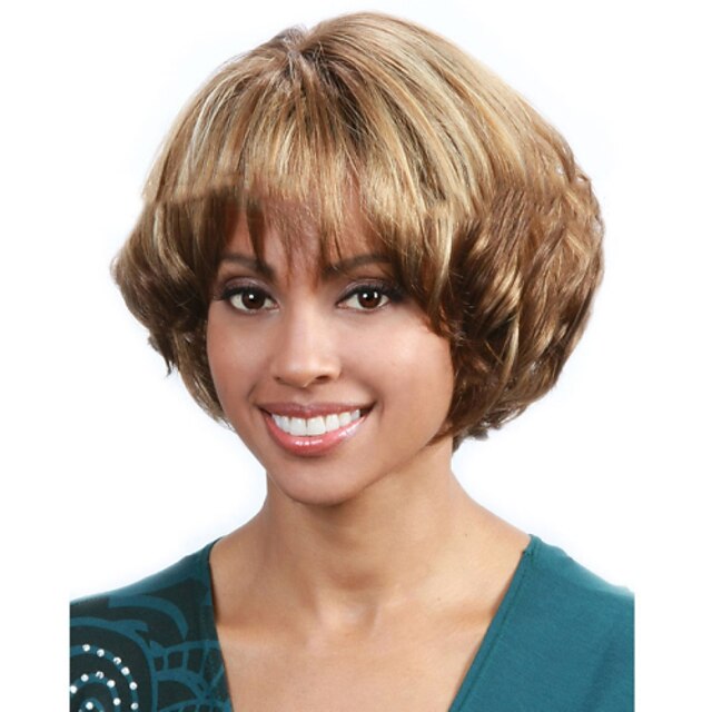  Synthetic Wig Curly Curly Wig Short Blonde Synthetic Hair
