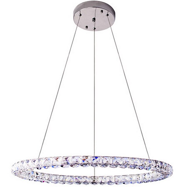  Circular Chandelier Downlight - Crystal, LED, 90-240V, Warm White / Cold White, Bulb Included / 15-20㎡ / LED Integrated / 4-pin