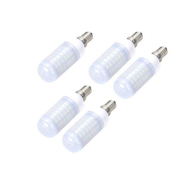  5pcs 3.5 W 3000/6500 lm E14 / E26 / E27 LED-kornpærer T 69 LED perler SMD 5730 Varm hvit / Kjølig hvit 220-240 V / 5 stk. / RoHs