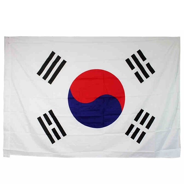  nye 3x5 fot store sør-korea flagg polyester den koreanske nasjonale banner hjem innredning (uten flaggstang)