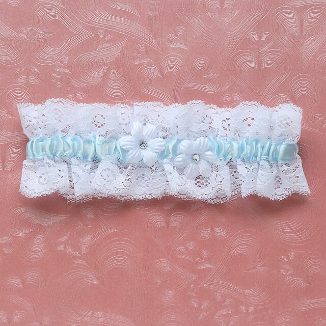  Polyester / Lace Classic Wedding Garter 617 Lace / Flower Garters