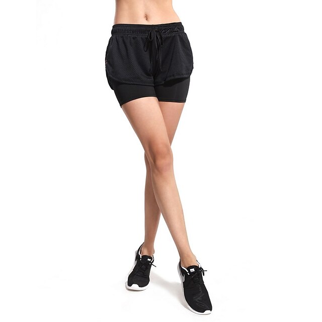  בגדי ריקוד נשים ספורט מכנסיים קצרים תחתיות יוגה כושר גופני ספורט פנאי לבוש אקטיבי נושם סטרצ'י (נמתח)