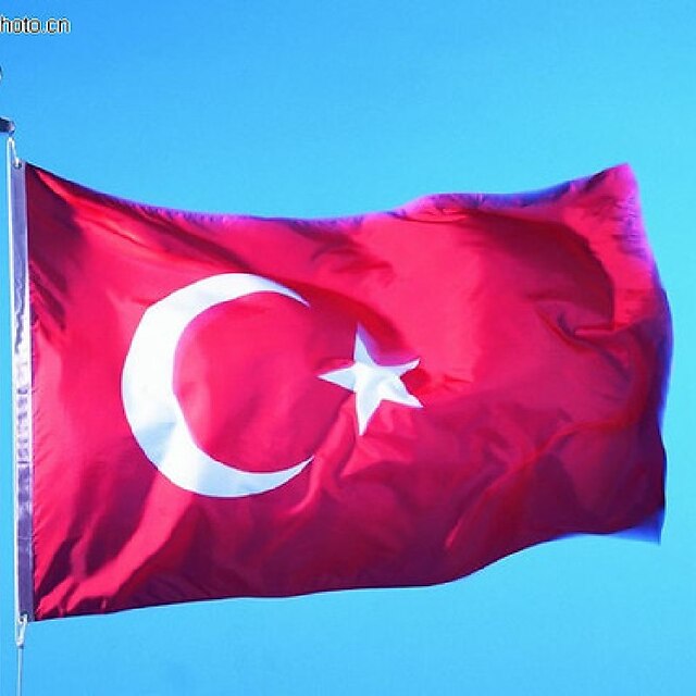 kalkun nasjonale flagg tyrkisk flagg 90 x 150cm (uten flaggstang)