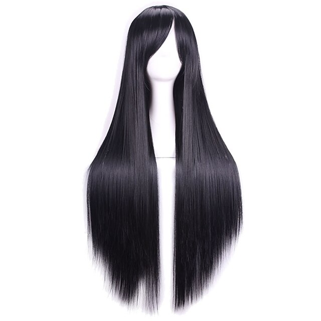  80 cm heat resistant harajuku anime cosplay wigs young long straight synthetic hair wig wigs for japanese anime Halloween