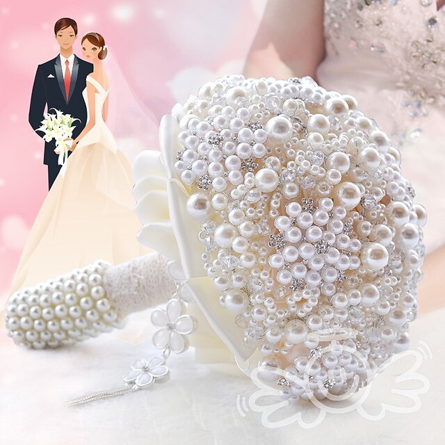  Wedding Flowers Bouquets Wedding / Party / Evening Bead / Crystal / Lace 9.84