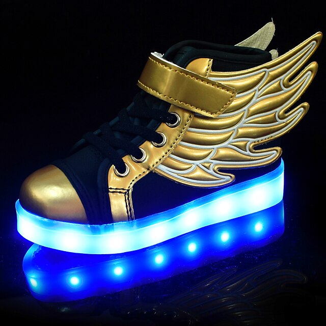  Boys' / Girls' Shoes Synthetic Spring / Summer / Fall Comfort / Light Up Shoes Sneakers Lace-up / LED for Black / Rubber