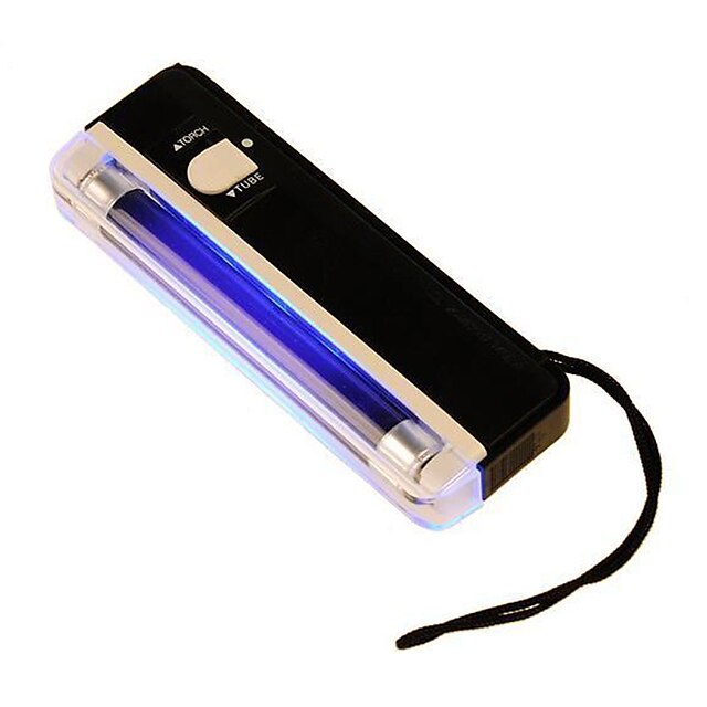  2 en 1 uv lampe torche à lumière noire portable détecteur de trésorerie faux argent (couleur aléatoire)