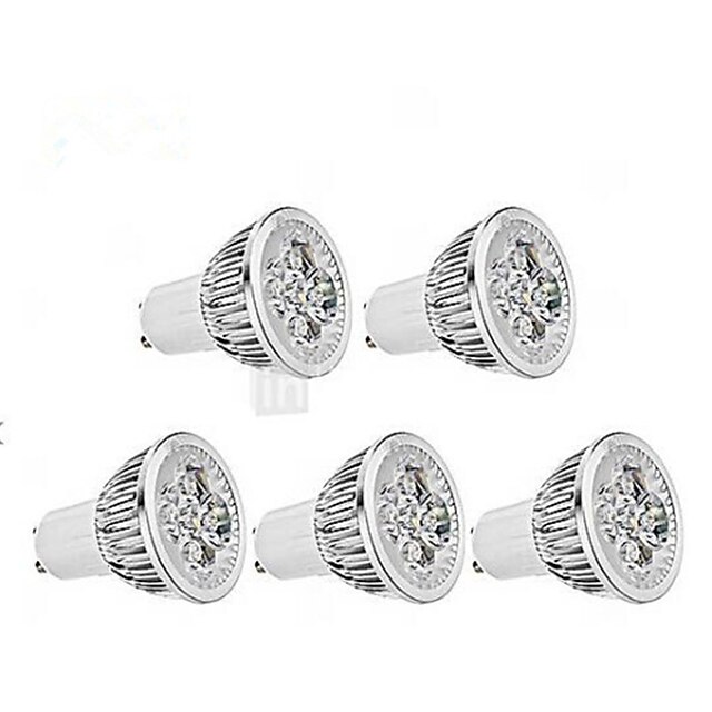  Lâmpadas de Foco de LED Luzes PAR LED 350-400 lm GU10 MR16 1 Contas LED Branco Quente Branco Frio 85-265 V / 5 pçs / RoHs / CE