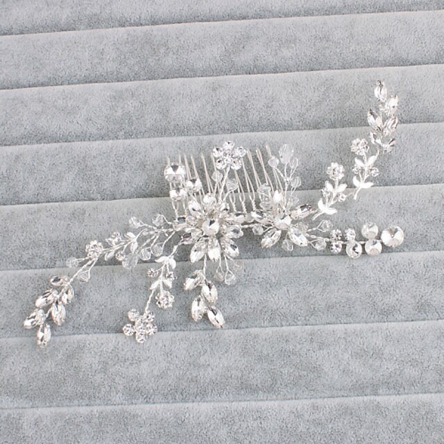  Crystal Hair Combs with 1 Piece Wedding / Special Occasion / Casual Headpiece